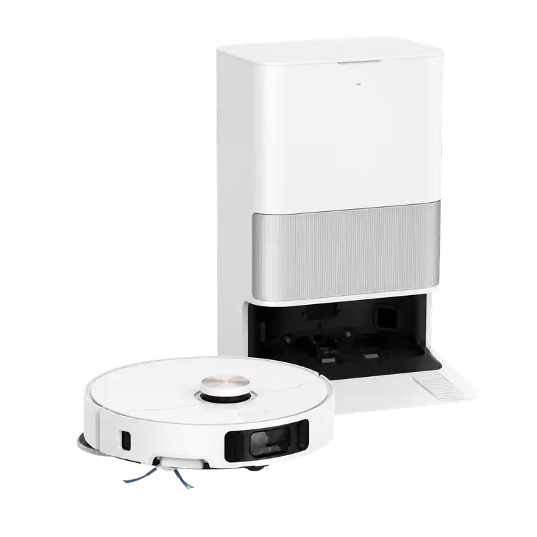 KI-generierte Produktvisualisierung des Dreame L40 Ultra mit Station