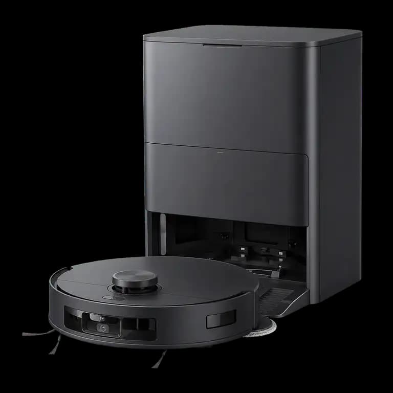 KI-generierte Produktvisualisierung des Ecovacs Deebot T80 Omni mit Station