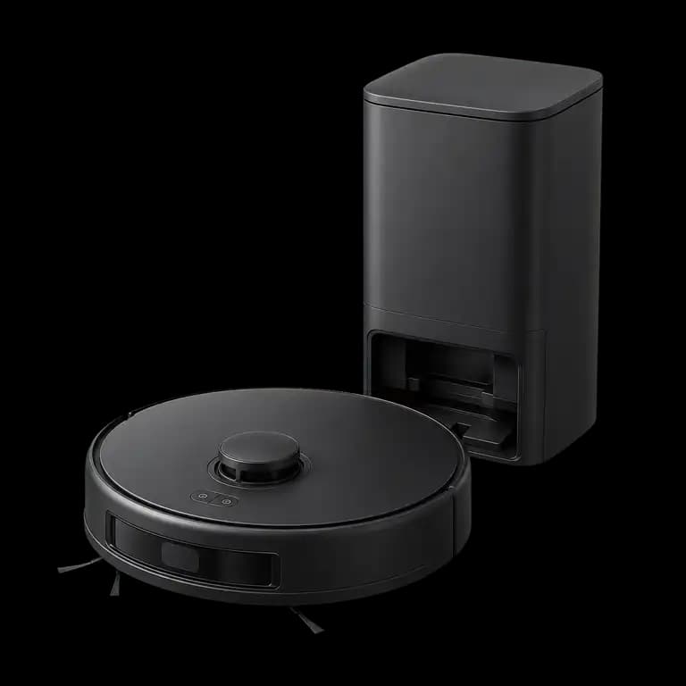 KI-generierte Produktvisualisierung des eufy L60 Hybrid SES mit Station
