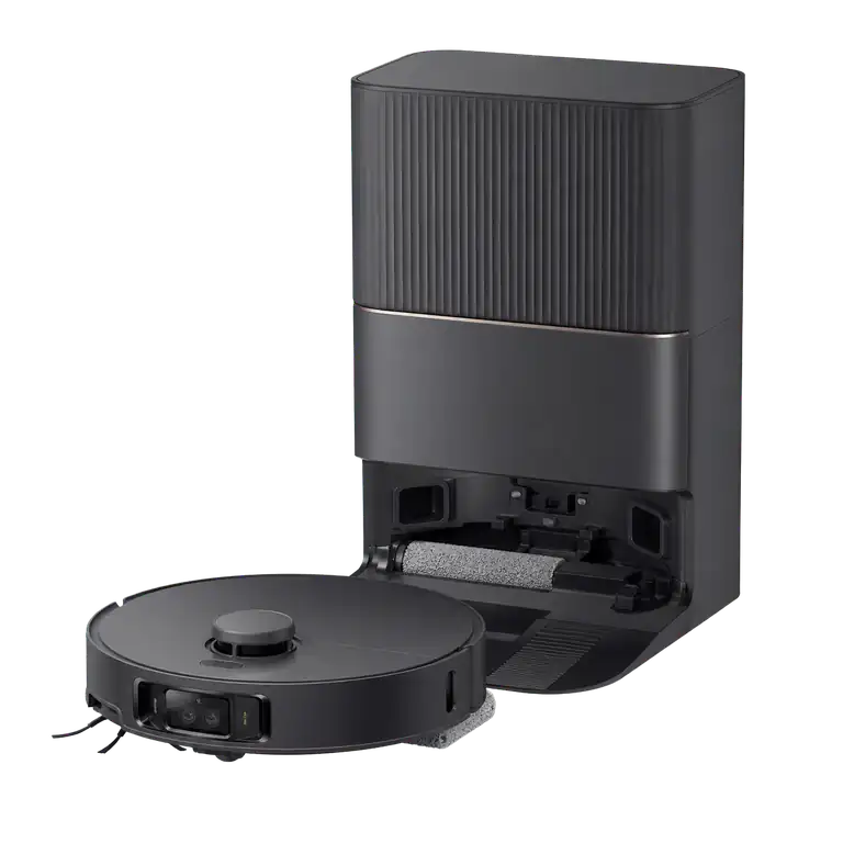 KI-generierte Produktvisualisierung des MOVA Z60 Ultra Roller Complete mit Station
