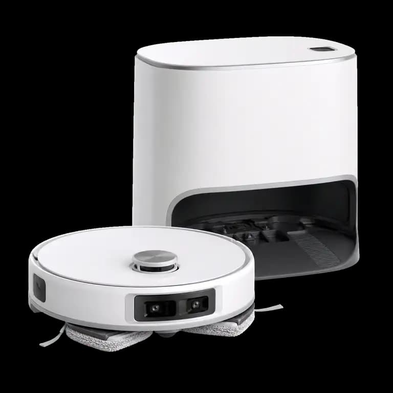 KI-generierte Produktvisualisierung des Narwal Freo Z Ultra mit Station
