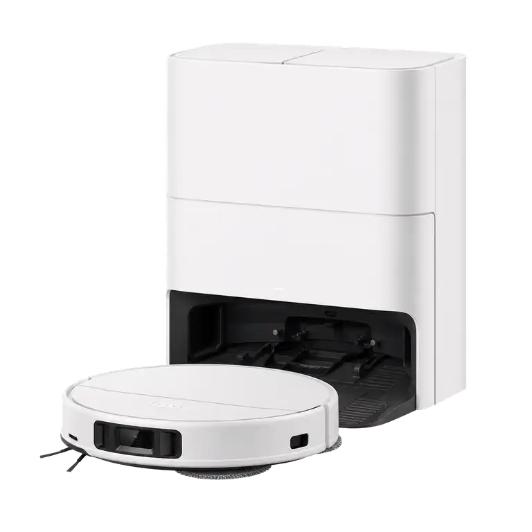 KI-generierte Produktvisualisierung des Roborock Saros 10R mit Station