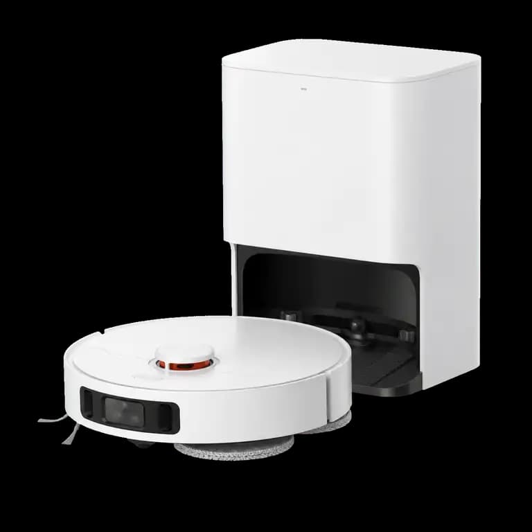 KI-generierte Produktvisualisierung des Xiaomi Robot Vacuum X20+ mit Station