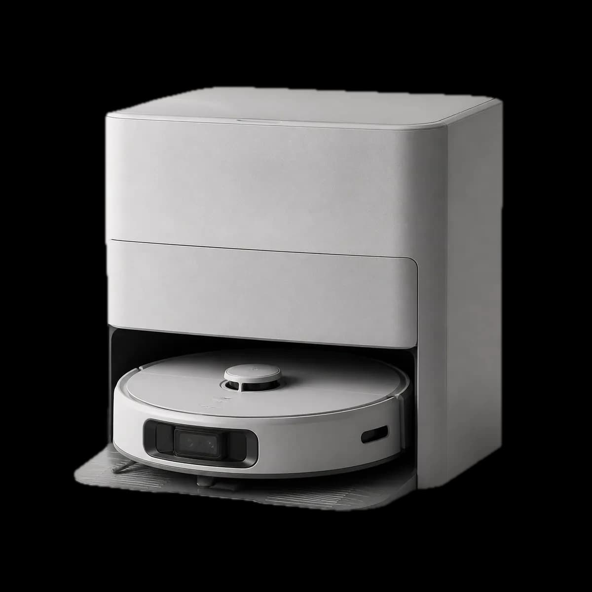 DJI ROMO P Saug- und Wischroboter mit Vollstation als KI-Visualisierung