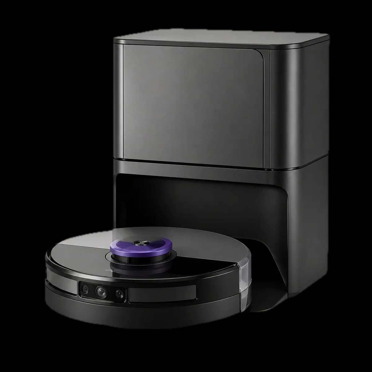 Dyson Spot+Scrub Ai Saug- und Wischroboter mit Vollstation als KI-Visualisierung