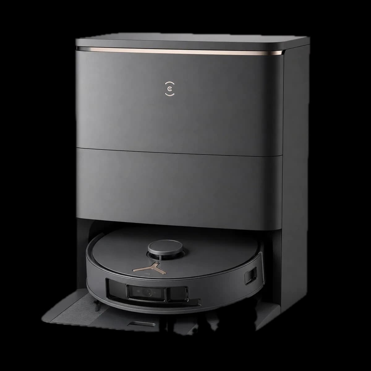 Ecovacs Deebot X8 Pro Omni Saug- und Wischroboter mit Vollstation als KI-Visualisierung