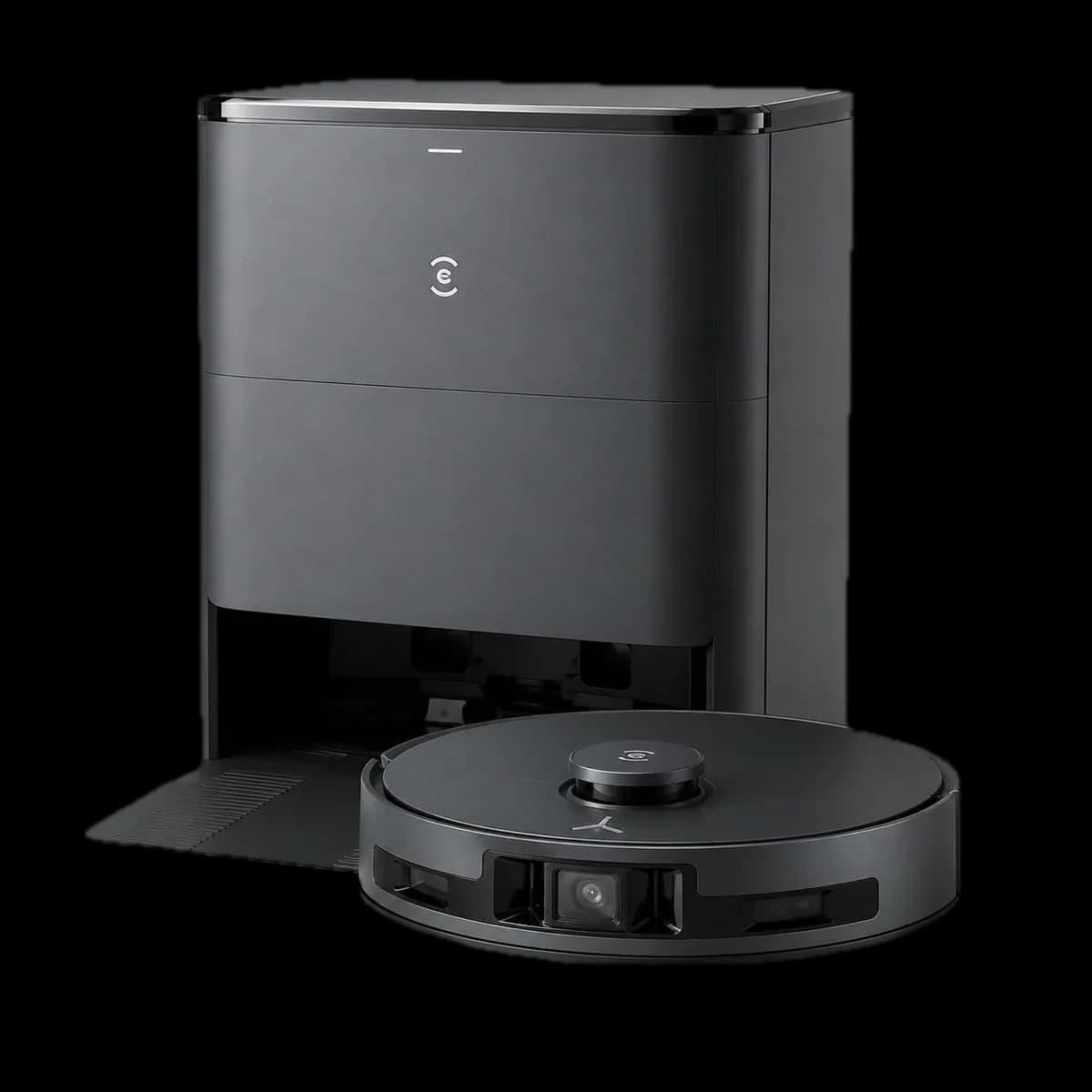 ECOVACS T80 Omni Saug- und Wischroboter mit Vollstation als KI-Visualisierung