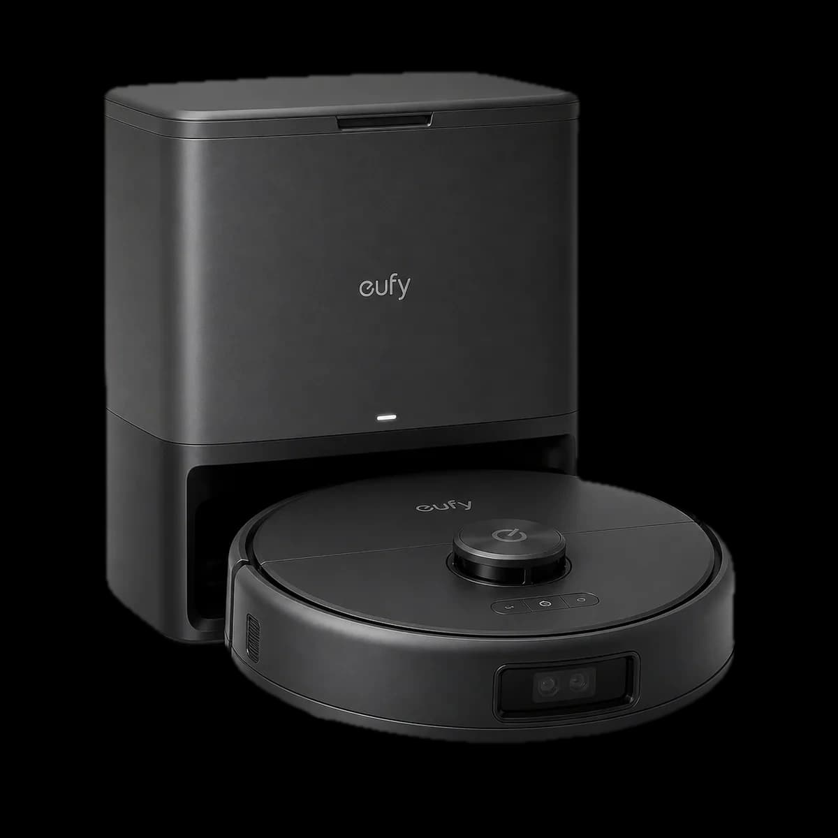 eufy G40 Hybrid+ Saug- und Wischroboter mit Absaugstation als KI-Visualisierung