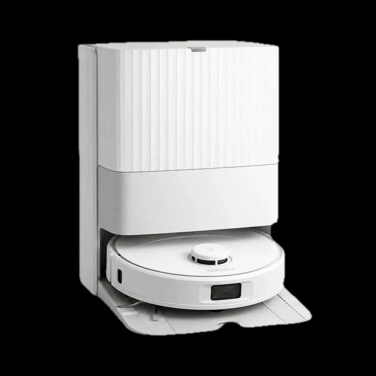 Roborock Qrevo Slim Saug- und Wischroboter mit Vollstation als KI-Visualisierung